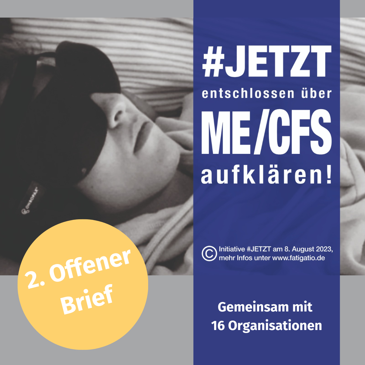 Kampagnen-Bild Initiative: #JETZT entschlossen über ME/CFS aufklären